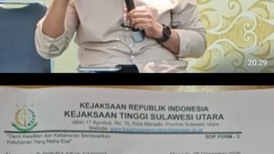 Kejati Sulut Kembalikan SPDP Tersangka Deddy Matahari, Kasus Sudah Daluwarsa