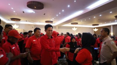 Tingkatkan Soliditas Struktur Sampai di Akar Rumput, Ketua DPC PDI Perjuangan Bolsel, Iskandar Kamaru dan Sekretaris Deddy Abdul Hamid Hadiri MUSANCAB se-BMR